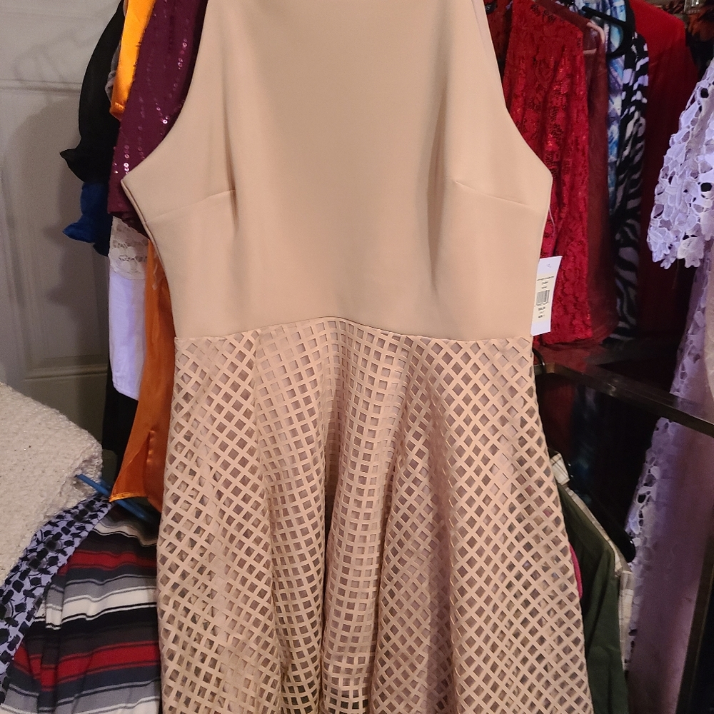 Tank top fit and flare dress 1x
